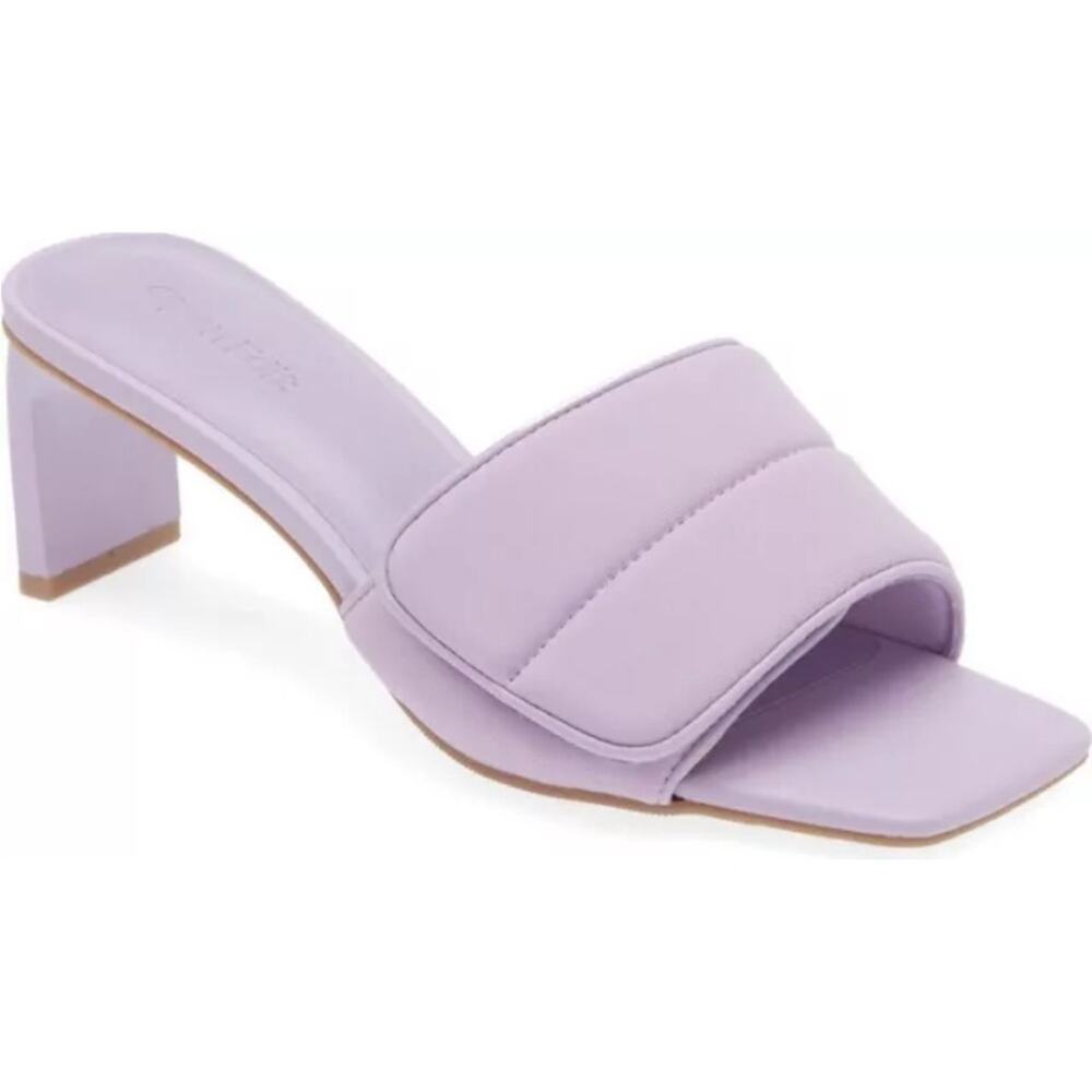 Open Edit Cava Lavender Slide Sandals, NEW, Size 4, MSRP $75